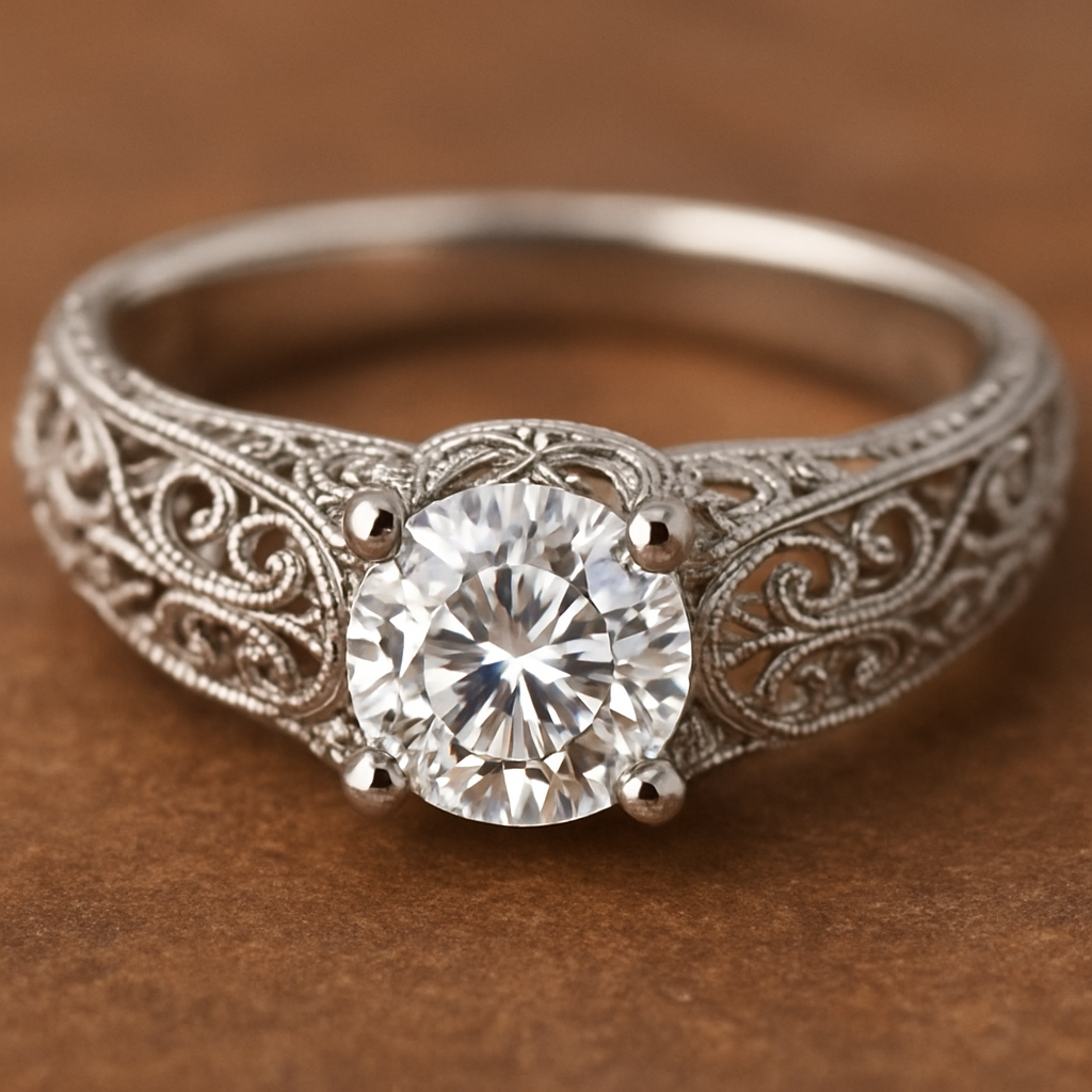 Aktualnie przeglądasz Filigree Engagement Rings: Intricate Beauty and Timeless Elegance